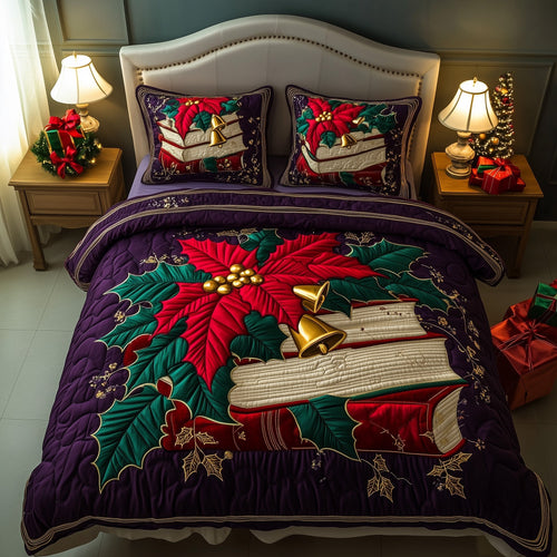 Book and Poinsettia Duvet Cover Set GFTOYC686