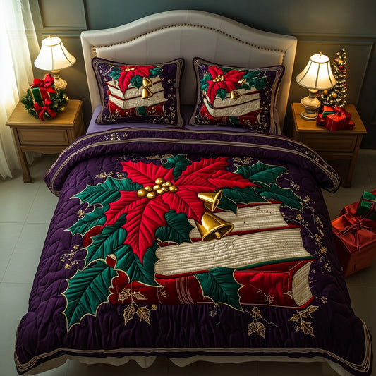 Book and Poinsettia Duvet Cover Set GFTOYC686