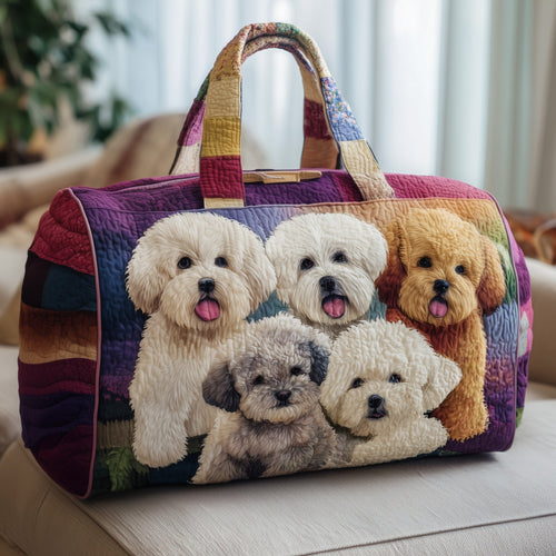 Adorable Bichon Quilted Duffle Bag GFTOYC68