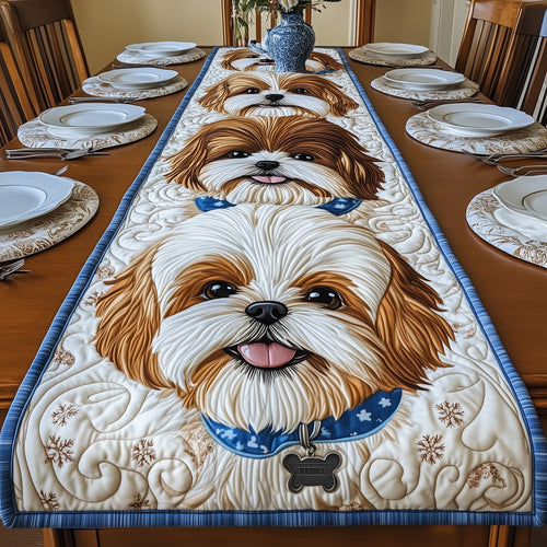 Adorable Shih Tzu Quilted Table Runner GFTOYC711
