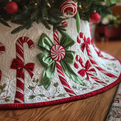 Candy Bow Quilted Tree Skirt GFTOYC722