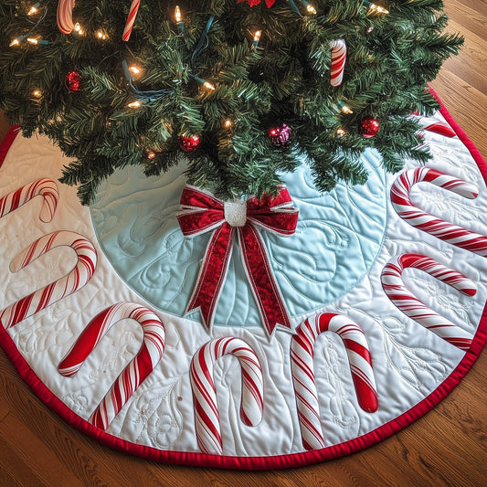 Candy Cane Quilted Tree Skirt GFTOYC723