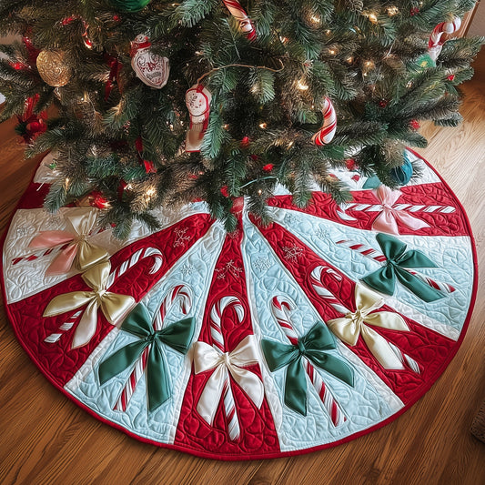 Candy Bow Quilted Tree Skirt GFTOYC725