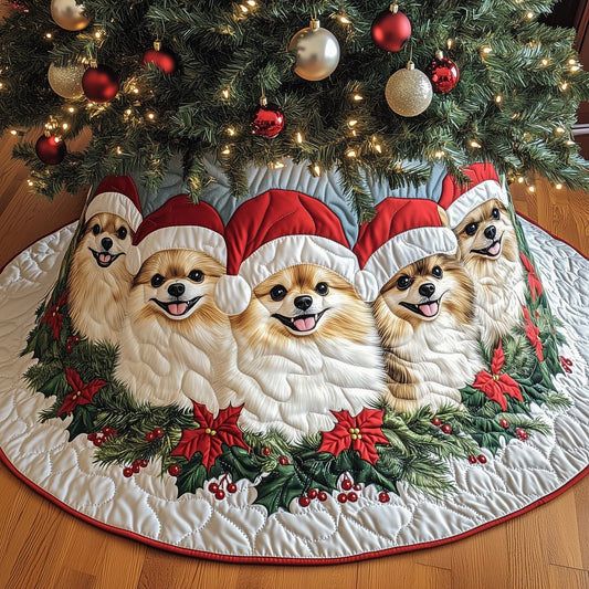 Pomeranian Quilted Tree Skirt GFTOYC776