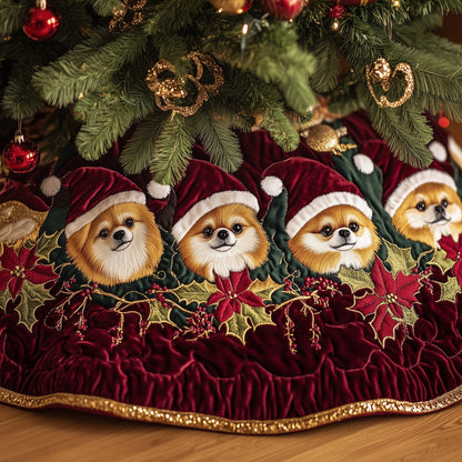 Pomeranian Quilted Tree Skirt GFTOYC778