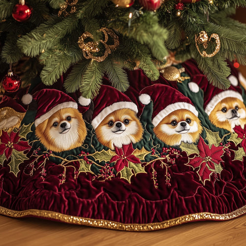 Pomeranian Quilted Tree Skirt GFTOYC778