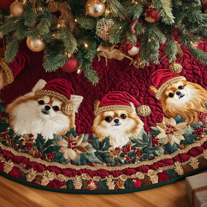 Pomeranian Quilted Tree Skirt GFTOYC779