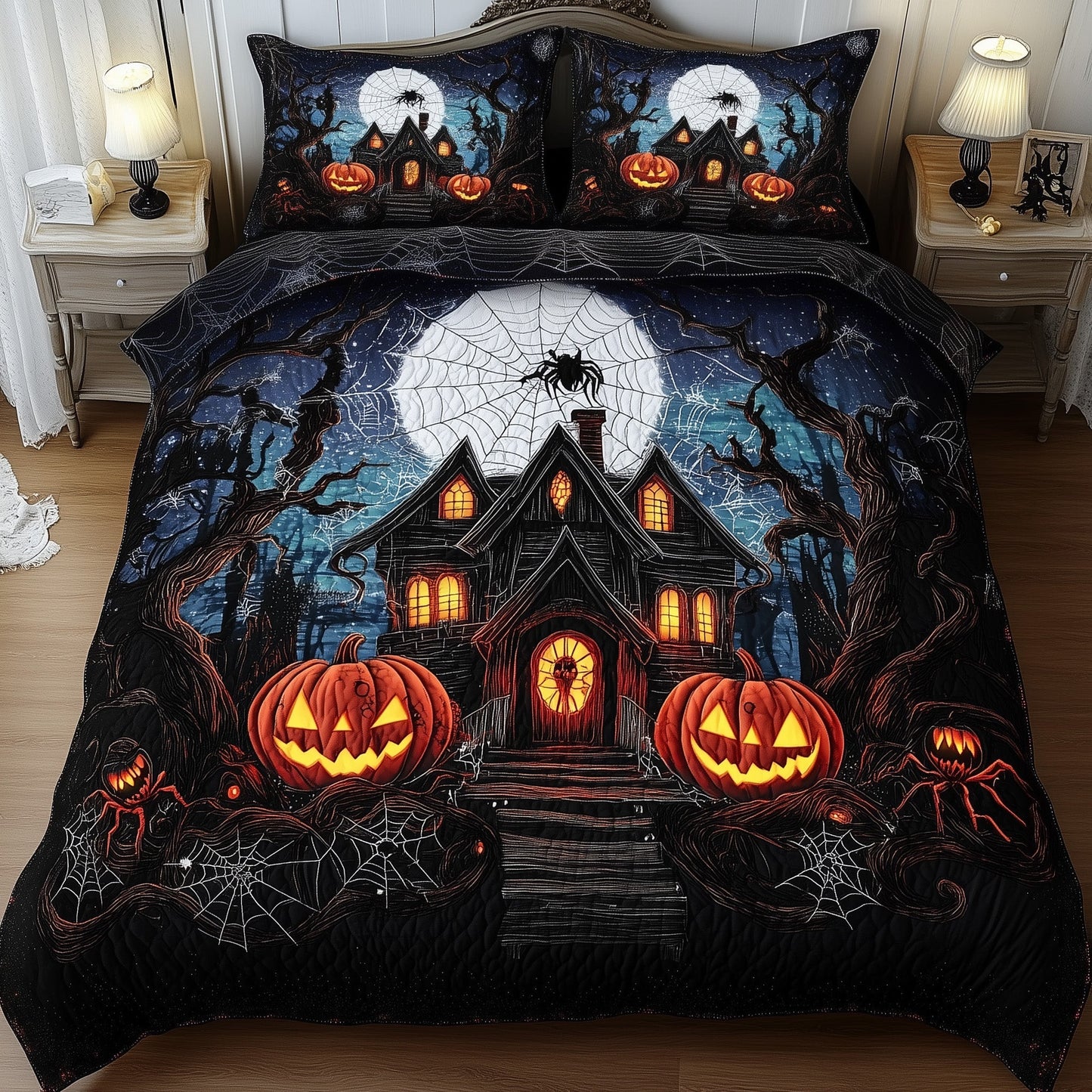 Haunted Pumpkin House Duvet Cover Set GFTOYC783