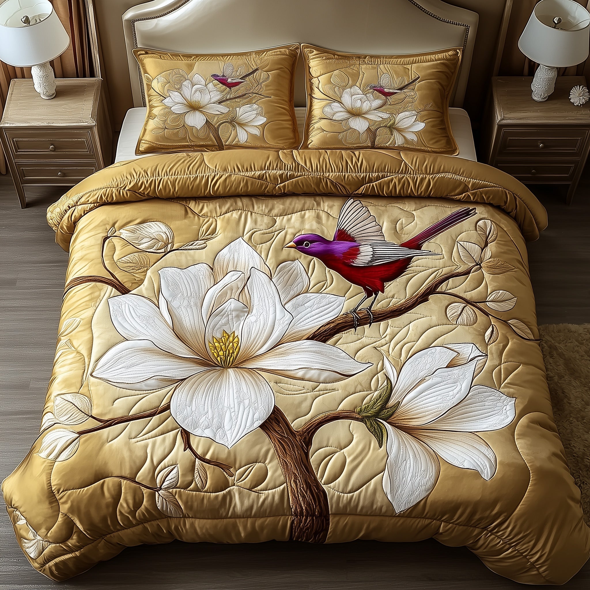 Hummingbird Magnolia Duvet Cover Set GFTOYC795 – Patchique Store