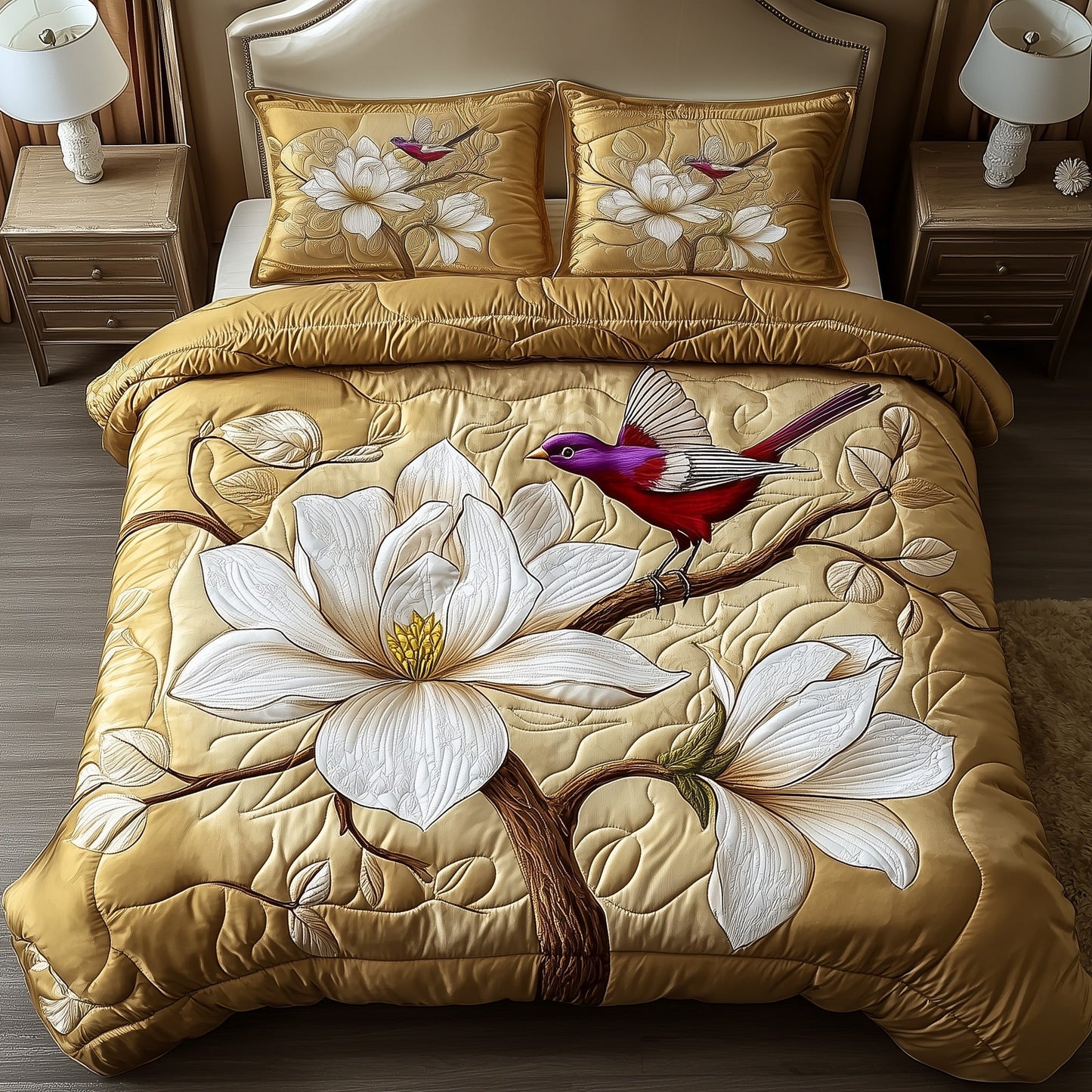 Hummingbird Magnolia Duvet Cover Set GFTOYC795