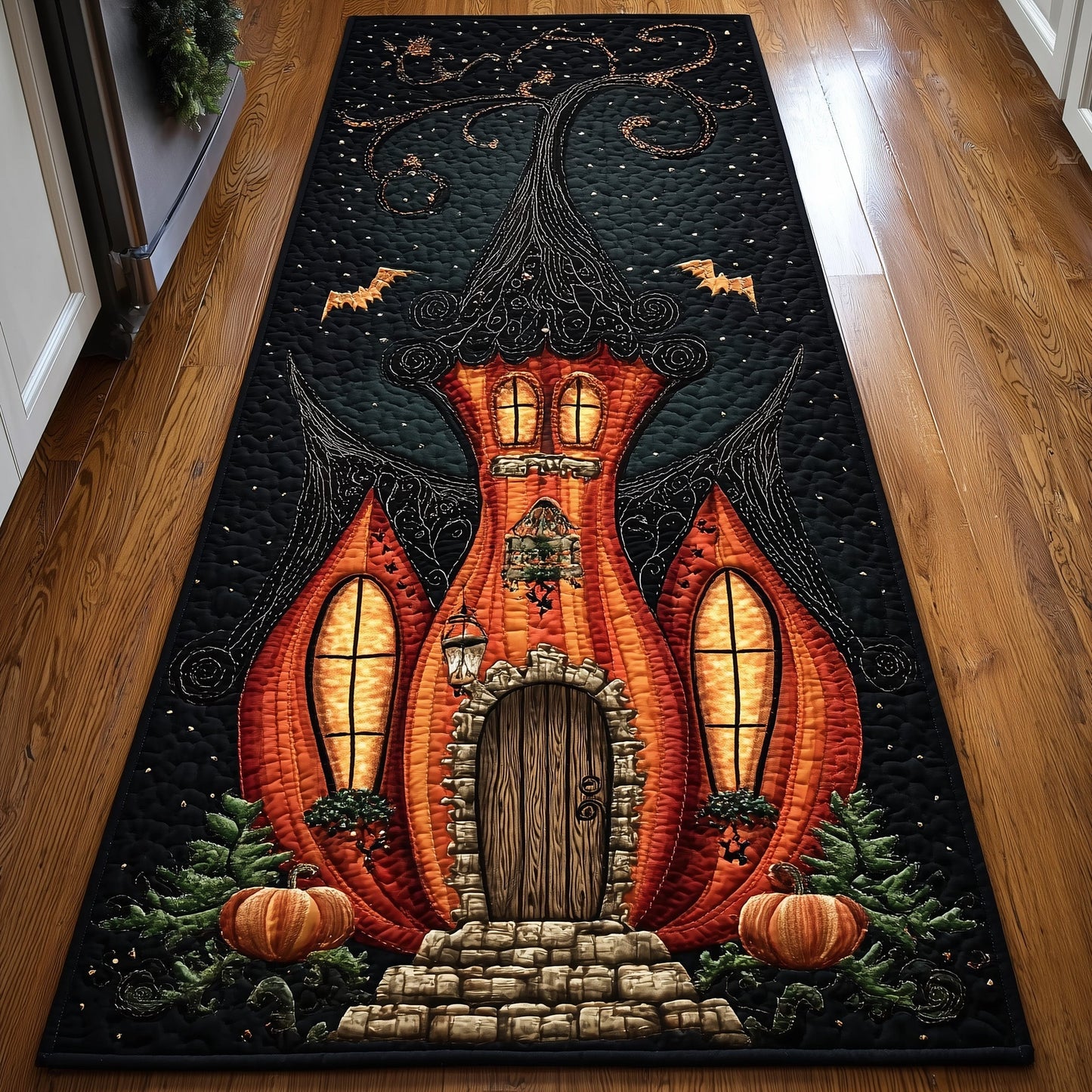 Haunted Pumpkin House Runner Rug GFTOYC809
