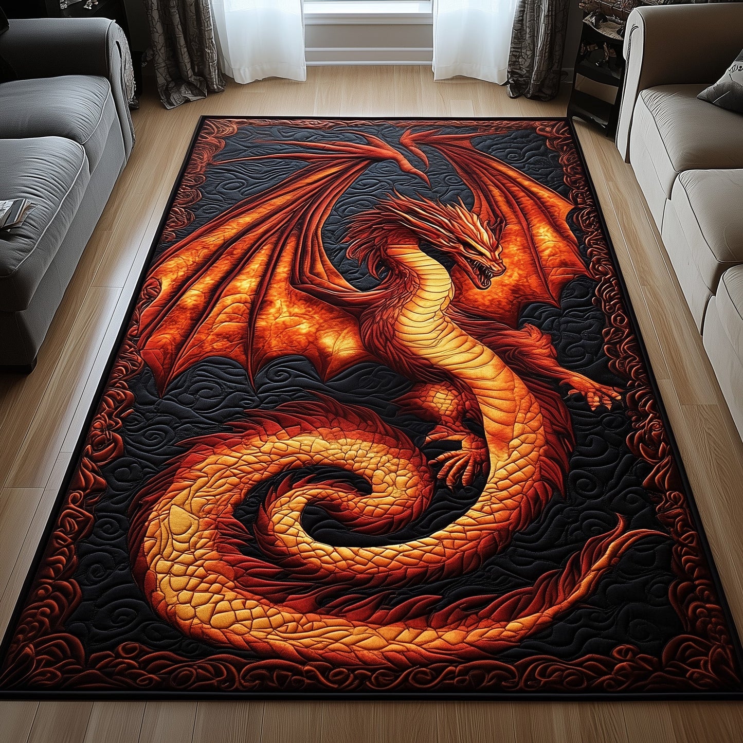 Dragon Flame Area Rug GFTOYC831