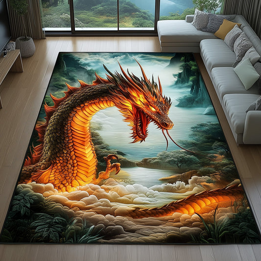 Aqua Dragon Area Rug GFTOYC834