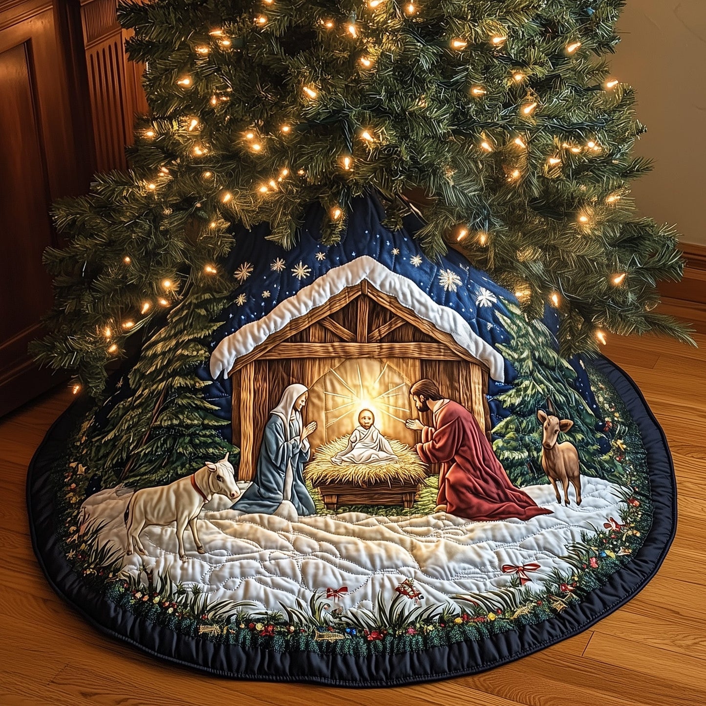 Divine Light Quilted Tree Skirt GFTOYC836