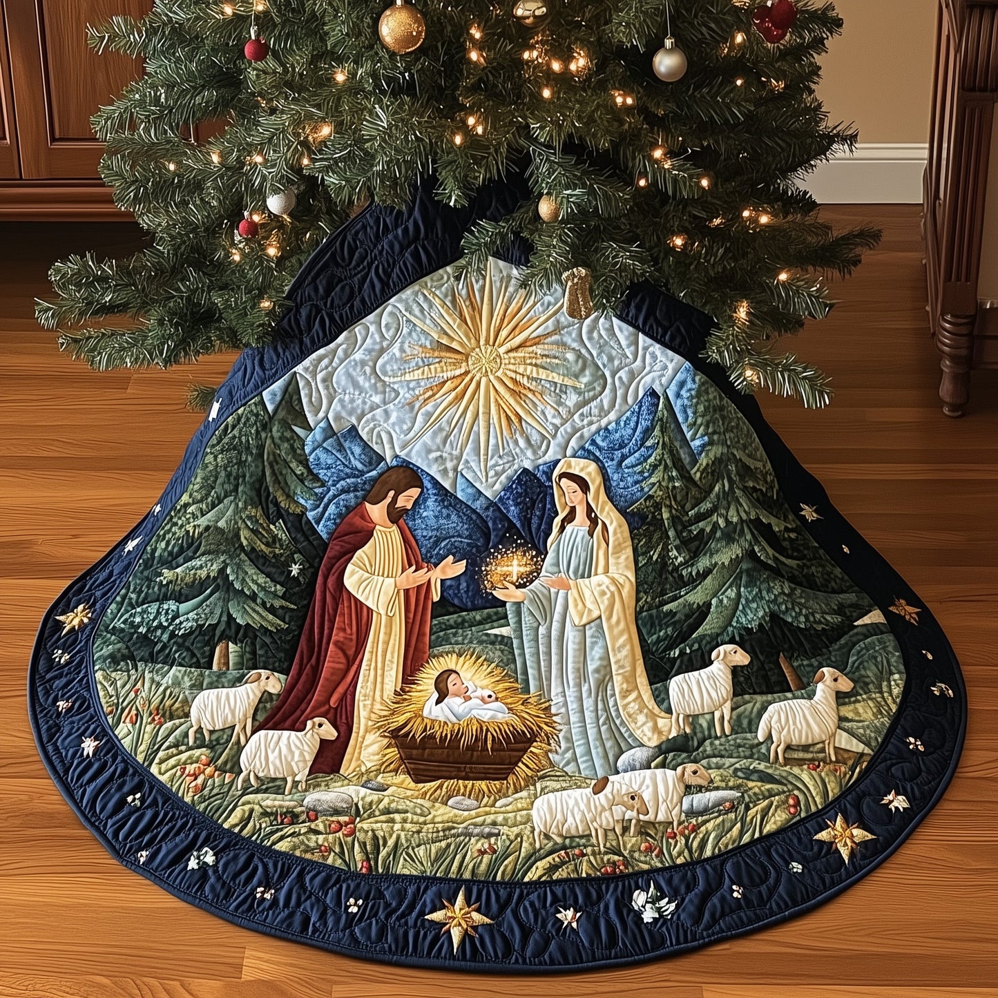 Divine Light Quilted Tree Skirt GFTOYC838