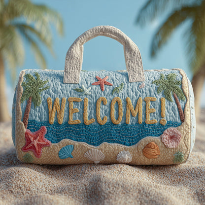 Tropical Beach Quilted Duffle Bag GFTOYC83