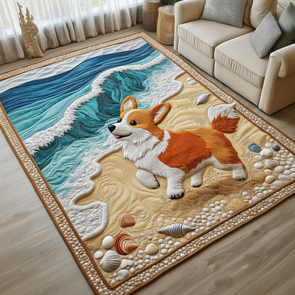 Seashore Corgi Area Rug GFTOYC848