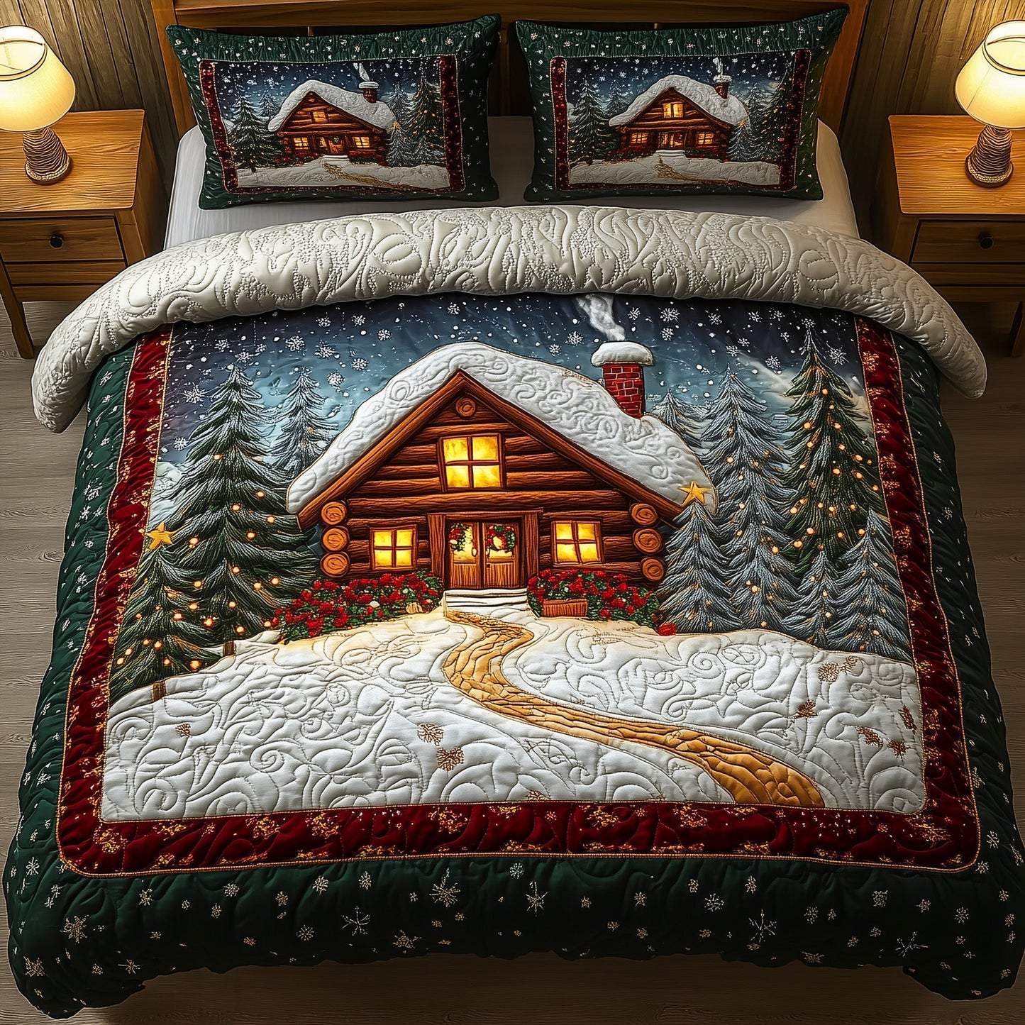 Snowy Lodge Duvet Cover Set GFTOYC866