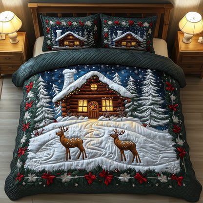 Reindeer Cabin Duvet Cover Set GFTOYC867