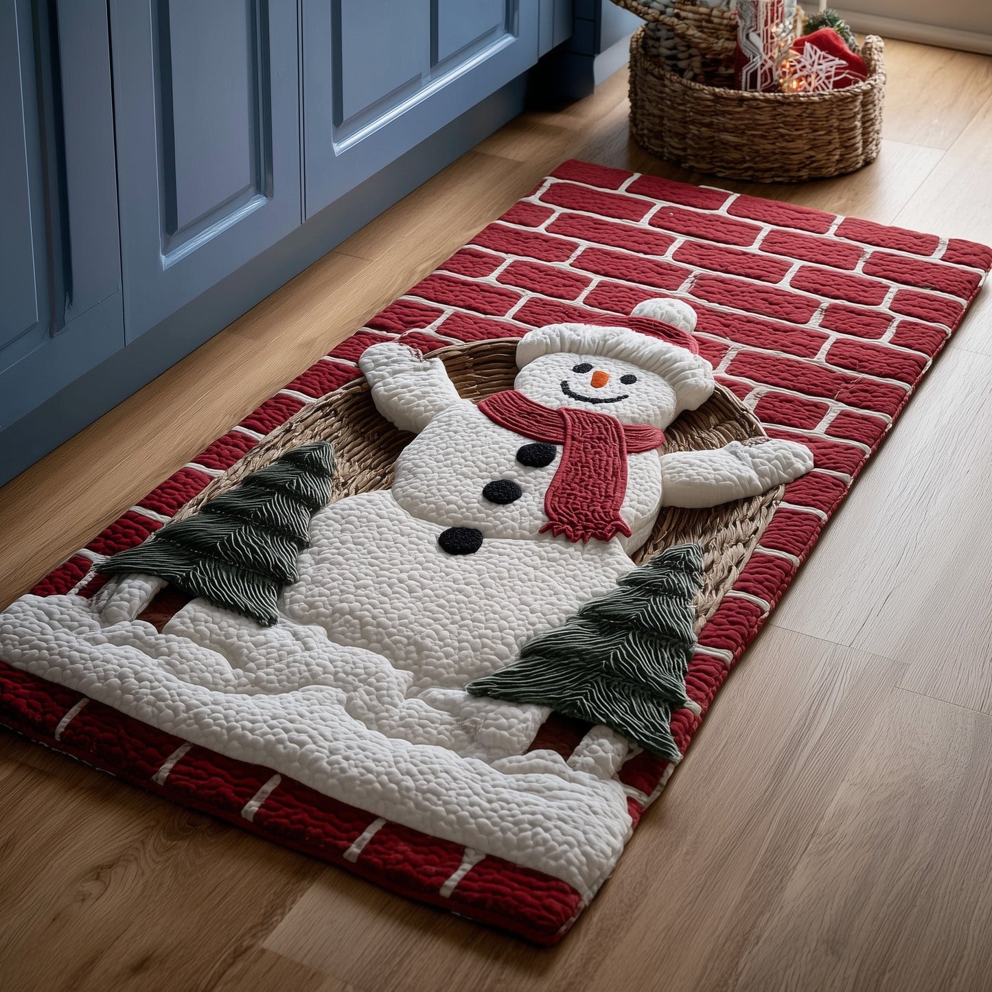 Chimney Snowman Runner Rug GFTOYC877