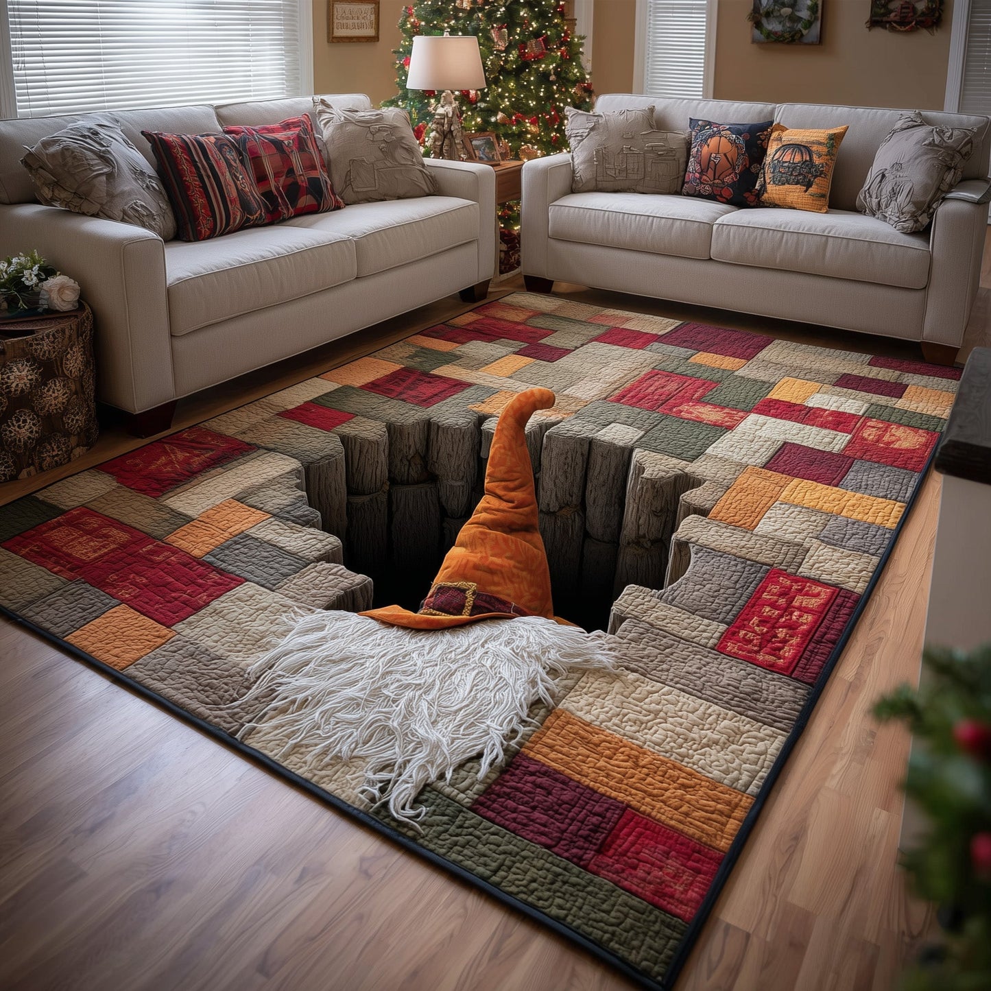Falling Gnome Area Rug GFTOYC892