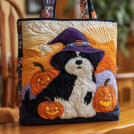 Witch Havanese Quilted Tote Bag GFTOYC898