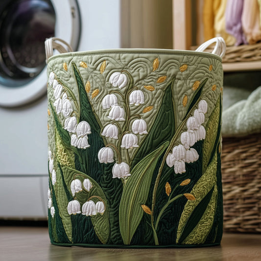 Lily of the Valley Quilted Laundry Basket GFTOYC89