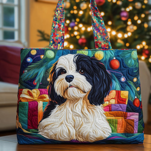 Holiday Havanese Quilted Tote Bag GFTOYC901
