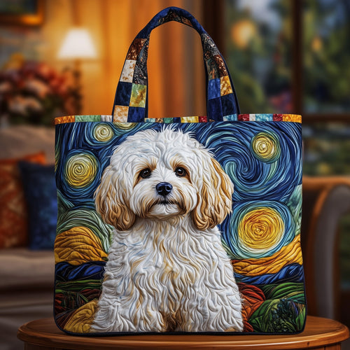 Starry Havanese Quilted Tote Bag GFTOYC903