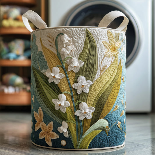 Lily of the Valley Quilted Laundry Basket GFTOYC90