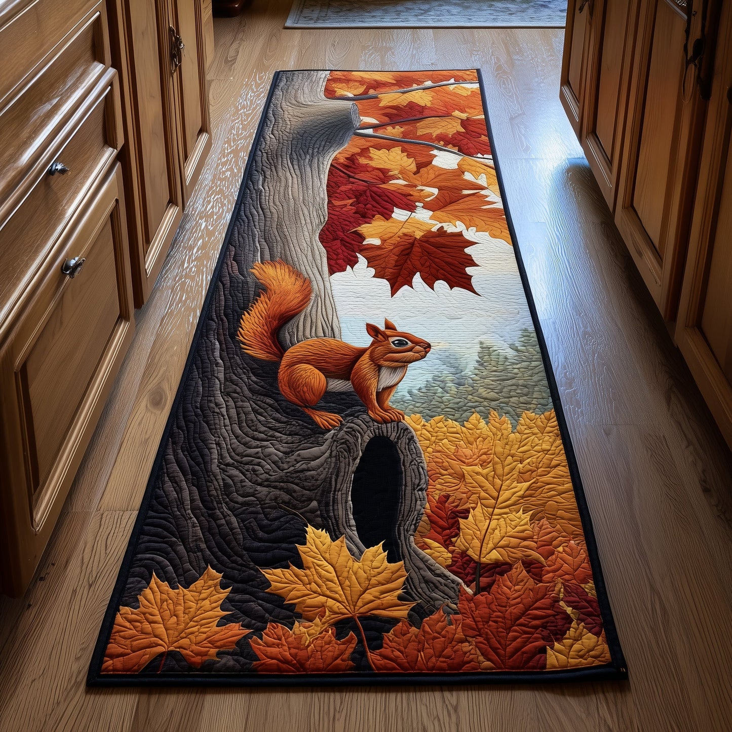 Fall Squirrel Runner Rug GFTOYC928