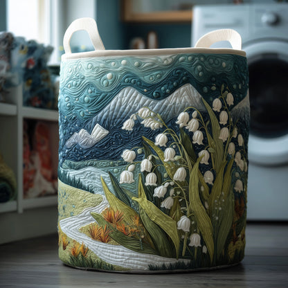 Lily of the Valley Quilted Laundry Basket GFTOYC92