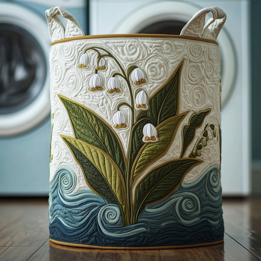 Lily of the Valley Quilted Laundry Basket GFTOYC93