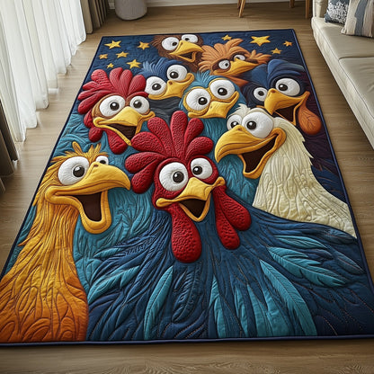 Cheerful Chickens Area Rug GFTOYC973