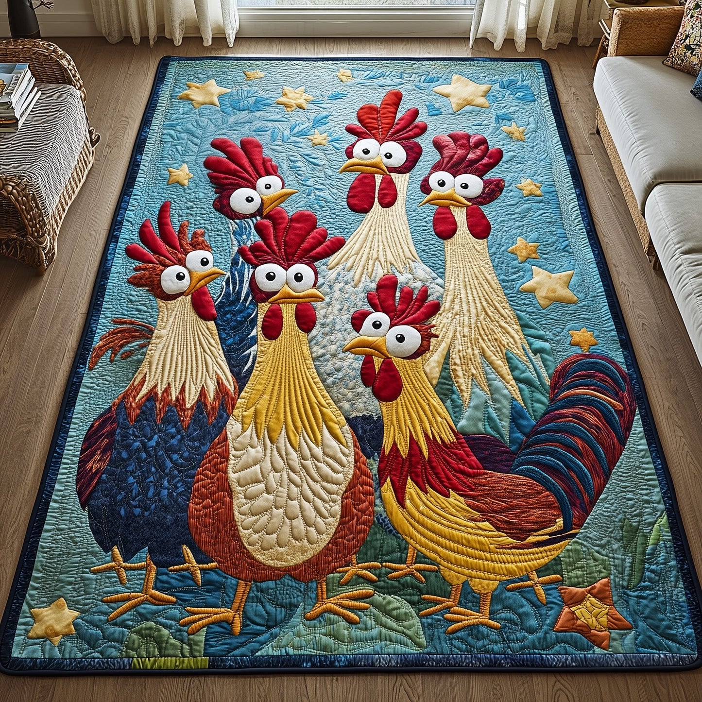Silly Hens Area Rug GFTOYC974