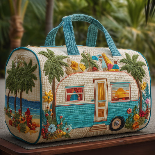 Summer Camping Trailer Quilted Duffle Bag GFTOYC98