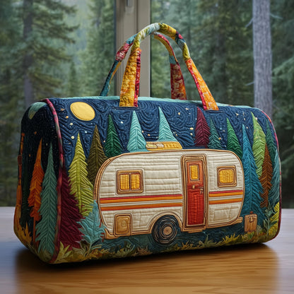 Night Camping Trailer Quilted Duffle Bag GFTOYC99