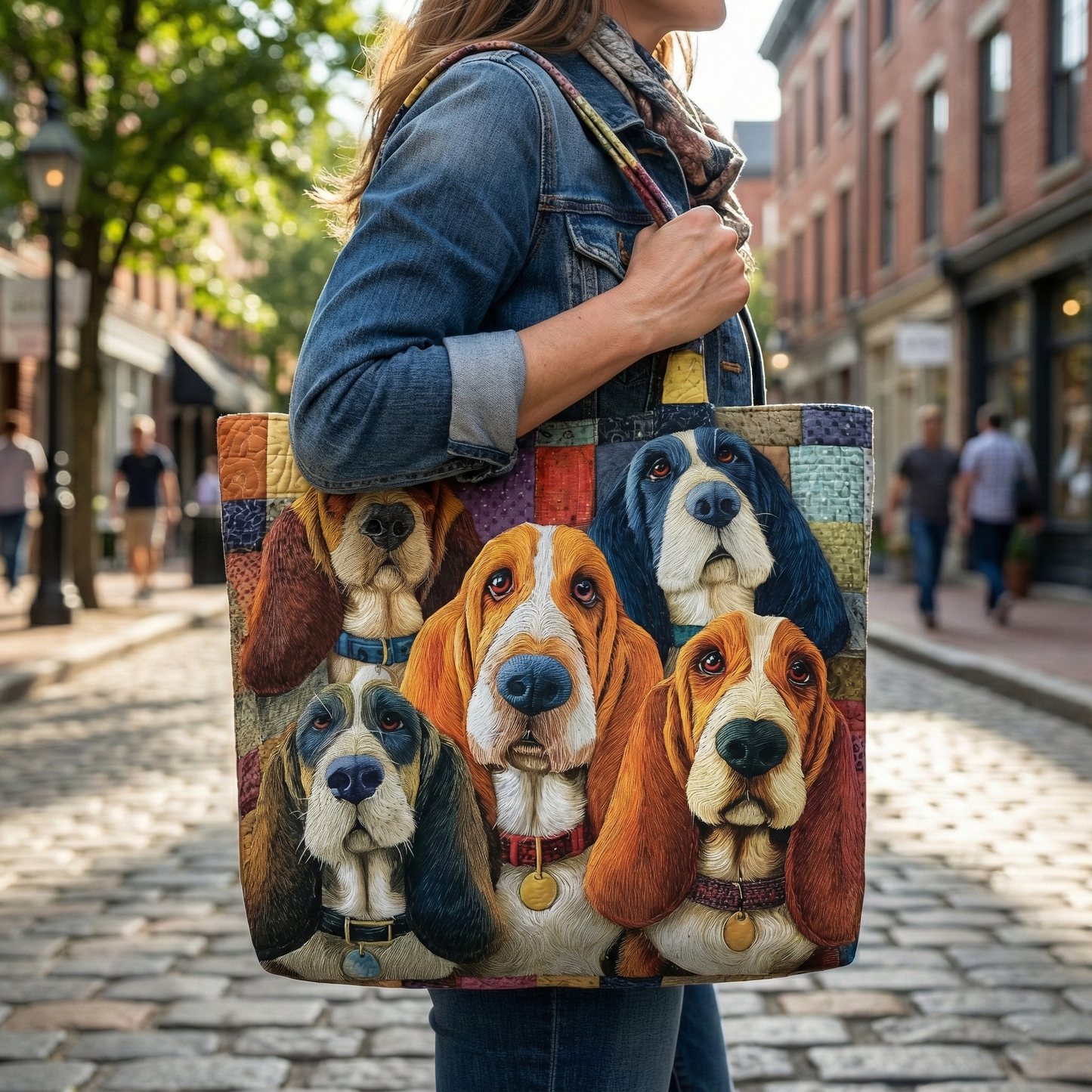 Basset Hound Quilted Tote Bag GFTONT6030