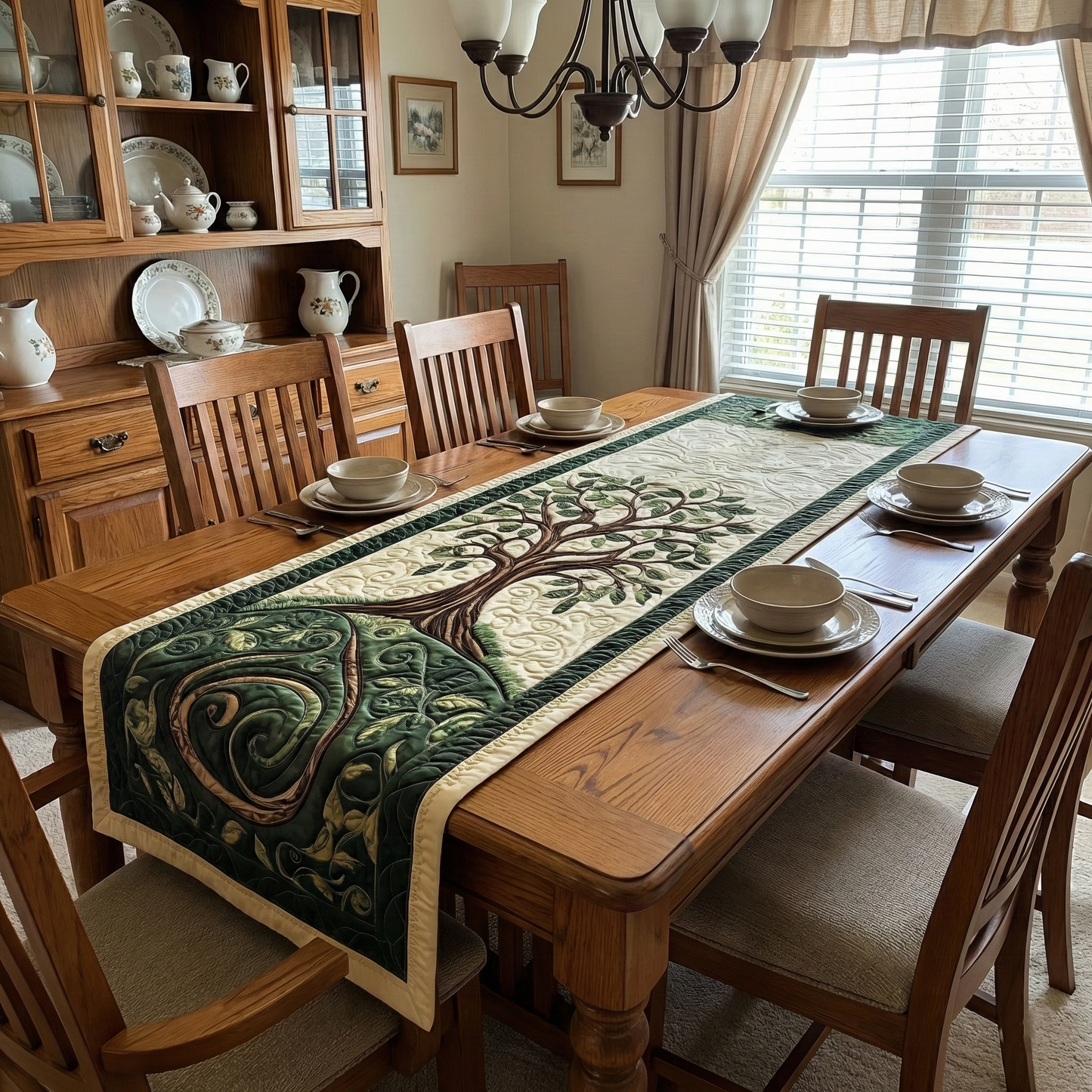 Ancient Celtic Tree Of Life Quilted Table Runner GFTOAB2366