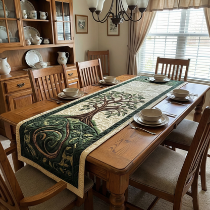 Ancient Celtic Tree Of Life Quilted Table Runner GFTOAB2366