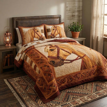Golden Palomino 3-Piece Quilted Bedding Set GFTOQM3540