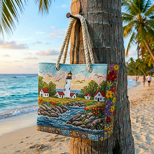 Lighthouse Glow Quilted Beach Bag GFTOMA9128