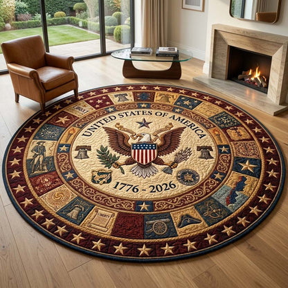 Heritage Patch Quilted Round Mat GFTOQA2427