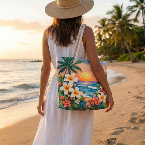 Tropical Vibe Quilted Beach Bag GFTOQA1526