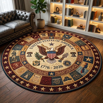 Heritage Patch Quilted Round Mat GFTOQA2427