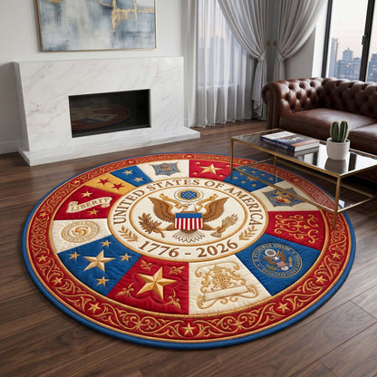 Liberty Eagle Quilted Round Mat GFTOQM4057