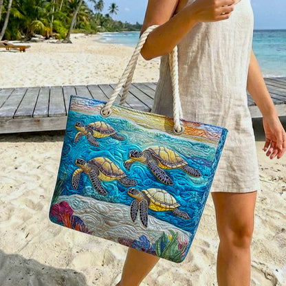 Sea Turtle Quilted Beach Bag GFTOMA9221