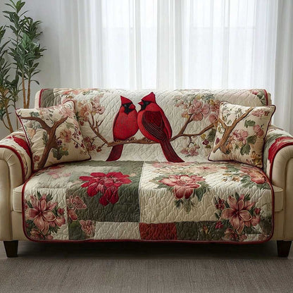 Cardinal Love Quilted Sofa Cover GFTOMA8868