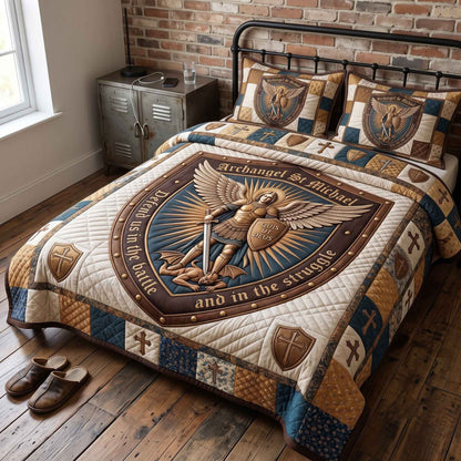 Saint Michael 3-Piece Quilted Bedding Set GFTOTP20434
