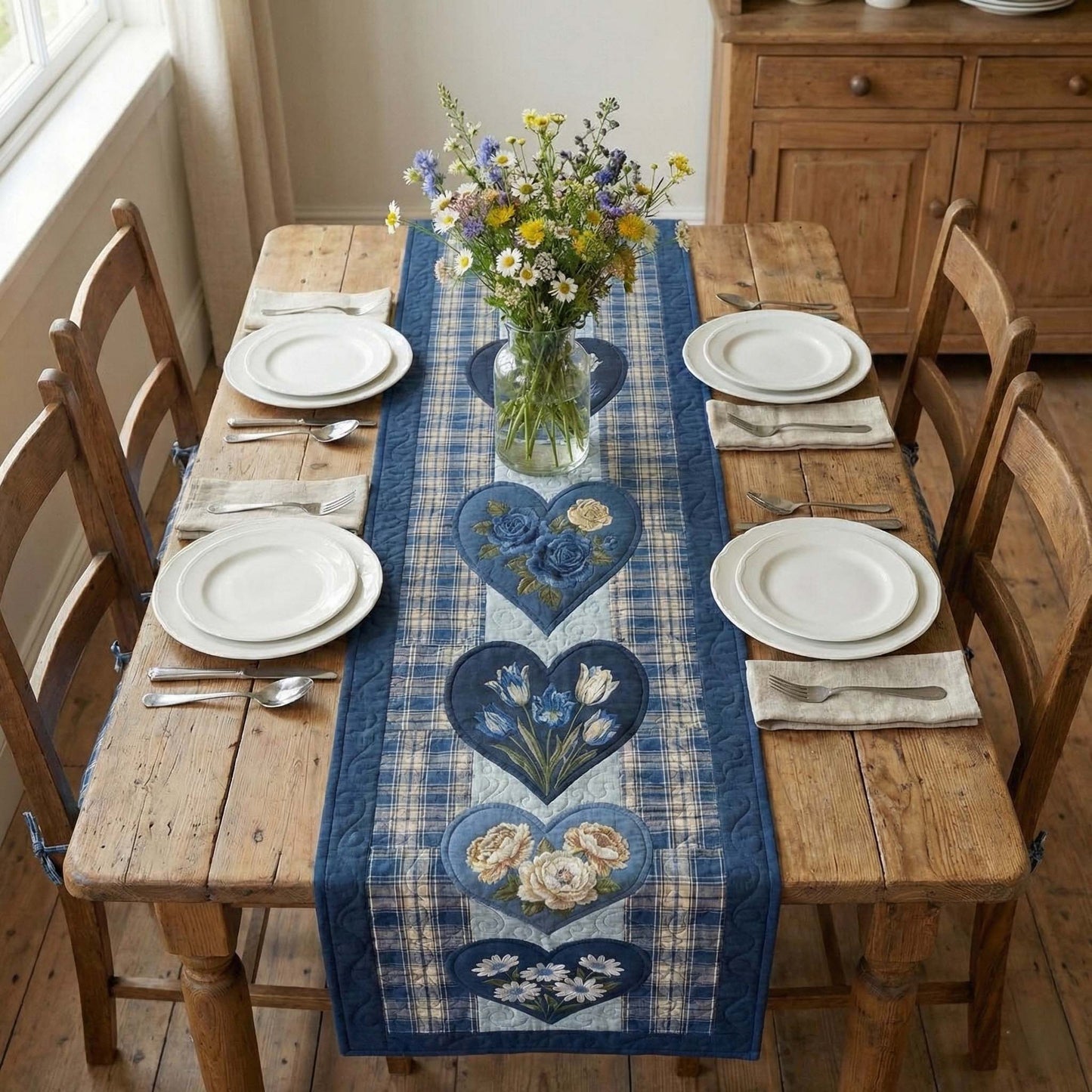 Floral Love Quilted Table Runner GFTOYC2975